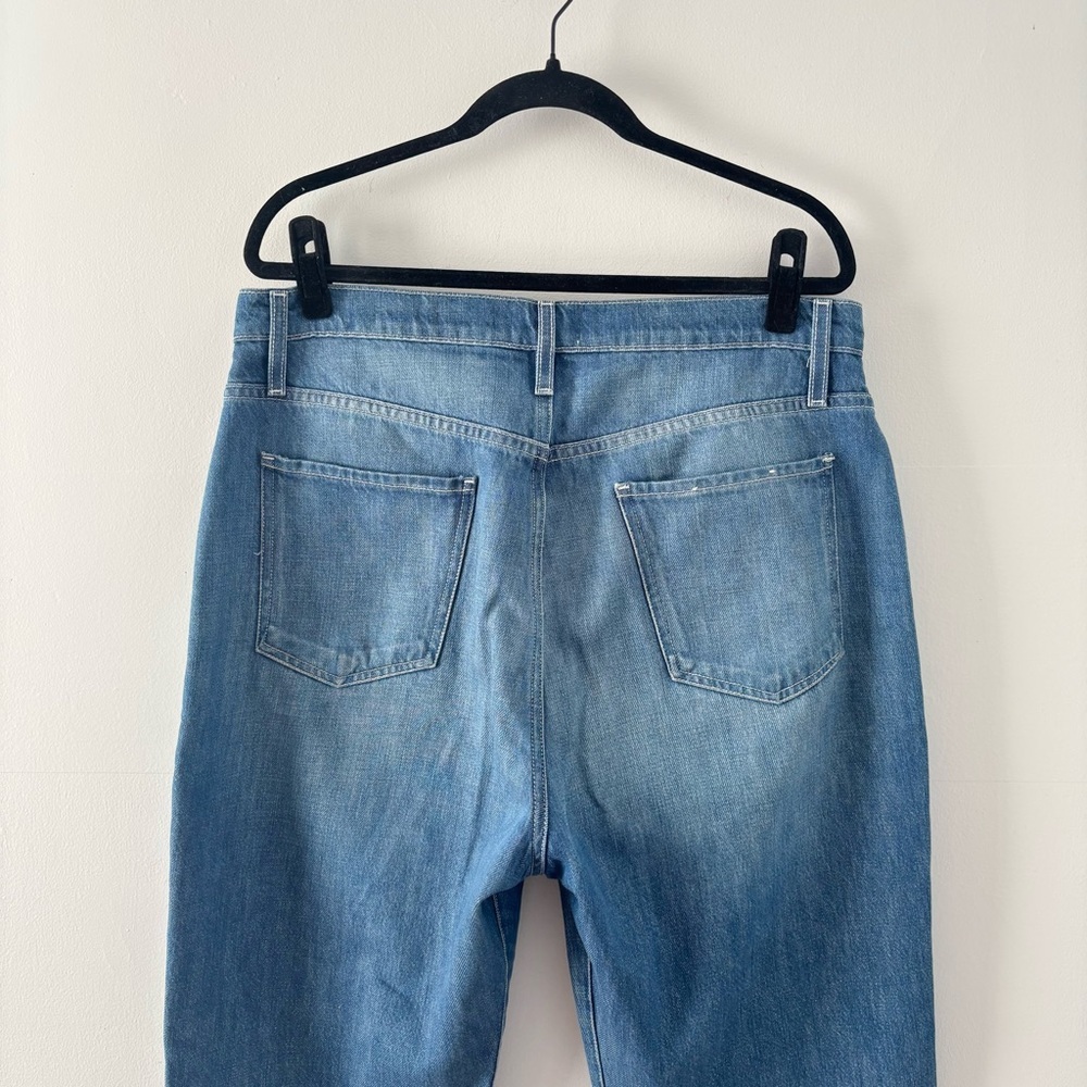 Frame Denim Le Jane Crop in Atrium High Rise Straight Ankle Denim Blue Revolve - Picture 7 of 8